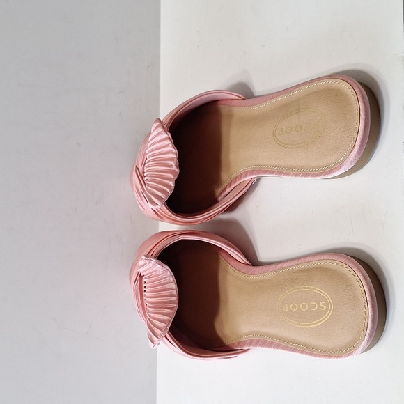 Scoop NYC Pink Coquette Romantic Crinkle Satin Pointed Toe Slip On Mules Size 11 - Picture 8 of 11
